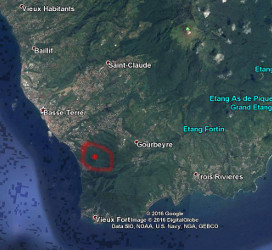 Google Earth map of particle counter position