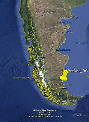 Google Earth map of Santa Cruz and Rio Gallegos